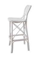 Chaise de bar en rotin blanc | Eichholtz Colony | Meubleluxe.fr
