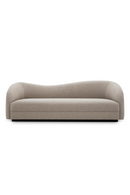 Canapé 3 places en Rêve gris et base en bois noir | Eichholtz Divisadero | Meubleluxe.fr