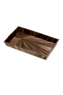 Plateau de bureau marqueterie marron | Eichholtz Harvard S | OROA.fr