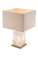 Lampe de table avec base en albâtre | Eichholtz Fabiano | OROA.fr