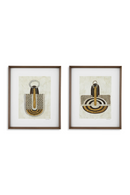 Ensemble d'impressions artistiques abstraites encadrees (2) | Eichholtz Objet d'Art | OROA.fr