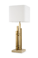 Lampe de table vintage & travertin | Eichholtz Destino | OROA.fr