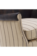 Fauteuil En Cuir A Rayures Marron | Andrew Martin Harrow | OROA.fr