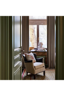 Fauteuil En Cuir A Rayures Marron | Andrew Martin Harrow | OROA.fr
