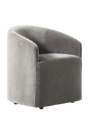 Chaise De Salle A Manger En Velours Gris | Andrew Martin Alto | OROA.fr