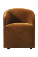 Chaise De Salle A Manger En Velours Caramel | Andrew Martin Alto | OROA.fr