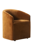 Chaise De Salle A Manger En Velours Caramel | Andrew Martin Alto | OROA.fr