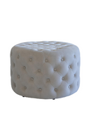 Pouf Rond Capitonné en Velours | Andrew Martin Forte | OROA.fr