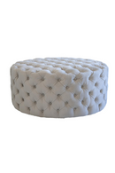 Pouf Capitonné en Velours | Andrew Martin Rondo | OROA.fr