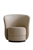 Fauteuil Pivotant En Suède Crème | Andrew Martin Mandona | OROA.fr