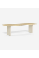 Table à manger d'extérieur rectangulaire en travertin | Andrew Martin Caicos | OROA.fr