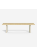 Table à manger d'extérieur rectangulaire en travertin | Andrew Martin Caicos | OROA.fr