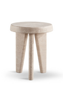 Table d'appoint d'extérieur en travertin | Andrew Martin Lucca | OROA.fr