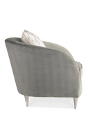 Fauteuil lounge à dossier arrondi gris | Caracole Farrah | Meubleluxe.fr
