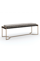 Banc en Velours Gris | Caracole Slim Line | Oroa.fr