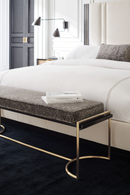 Banc en Velours Gris | Caracole Slim Line | Oroa.fr