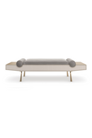 Banc Moderne en Mohair Gris | Caracole Roll Play | Meubleluxe.fr