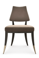 Chaise de salle à manger en velours taupe | Caracole Caress | OROA.fr