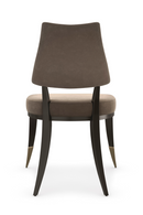 Chaise de salle à manger en velours taupe | Caracole Caress | OROA.fr