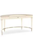 Bureau demi-circulaire en bois taupe | Caracole Half | Meubleluxe.fr