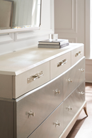 Miroir en galuchat taupe | Caracole Aria | Meubleluxe.fr