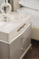Table de chevet en bois et galuchat crème | Caracole Acapella S | Meubleluxe.fr