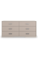 Commode en bois lait d'amande et acier brossé | Caracole Lining | Meubleluxe.fr