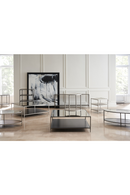 Oval glass and metal coffee table | Caracole Shimmer
