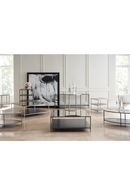 Oval glass and metal coffee table | Caracole Shimmer