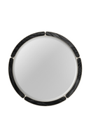 Miroir Rond en Pierre Noire | Caracole Cabochon | OROA.fr