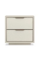 Table de chevet en vinyle blanc à 2 tiroirs | Caracole Double Wrap | OROA.fr