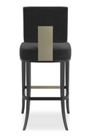 Tabouret de bar noir à dossier carré | Caracole Reserved Seating | OROA.fr