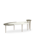 Table Basse Ovale Moderne en Marbre | Caracole Resonance | OROA.fr