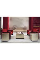 Table d’Appoint Taupe Argenté | Caracole Coffee Couture | Meubleluxe.fr