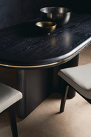 Chaise de salle à manger en cuir taupe | Caracole Starr | Oroa.fr