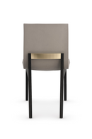 Chaise de salle à manger en cuir taupe | Caracole Starr | Oroa.fr
