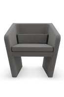 Fauteuil d’appoint en lin gris | Caracole Flyn | Oroa.fr