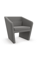 Fauteuil d’appoint en lin gris | Caracole Flyn | Oroa.fr