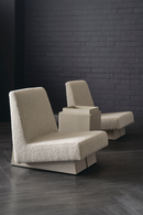 Fauteuil d’appoint moderne en bouclé gris | Caracole Indi | Oroa.fr