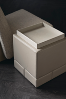 Fauteuil d’appoint moderne en bouclé gris | Caracole Indi | Oroa.fr