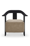 Fauteuil d’appoint en suède marron | Caracole Luca | OROA.fr
