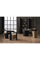 Fauteuil d’appoint en suède marron | Caracole Luca | OROA.fr