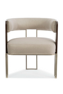 Fauteuil d’appoint moderne incurvé couleur crème | Caracole Streamliner | OROA.fr
