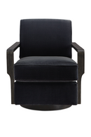 Fauteuil Pivotant Art Déco Noir | Caracole Rewind | OROA.fr