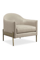 Taupe Leather Lounge Chair | Caracole Rebound | OROA