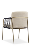 Chaise de Salle à Manger Avec Accoudoirs en Cordon Noir | Caracole Remix