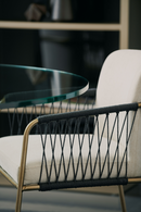 Chaise de Salle à Manger Avec Accoudoirs en Cordon Noir | Caracole Remix