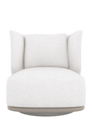 Fauteuil Pivotant en Bouclé Blanc | Caracole Seville | Oroa.fr