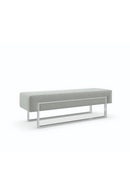 Banc Moderne en Velours Gris | Caracole La Moda | oroa.fr