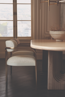 Table de salle à manger extensible en travertin | Caracole Emphasis | Meubleluxe.fr